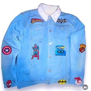 Custom Made Marvel Jean Jacket 1 Out Of 1